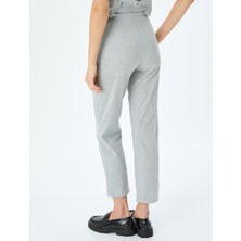 Koton Cepli Slim Fit Yüksek Bel Cigarette Kumaş Pantolon