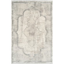 Pierre Cardin Beverly BF03A Krem Gri Akrilik Yumuşak Dokulu Klasik Eskitme Halı