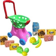 OYUNCAK Can Market Arabası Dolu Eğlenceli Bebek Oyuncakları Renkli Tasarım ve Güvenli Kullanım