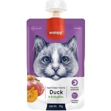 Wanpy Taze Ördekli ve Bal Kabaklı Et Ezmesi Doğal Kedi Ödülü 90 gr