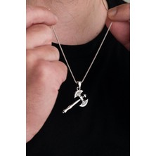 TMT Silver Gümüş Viking Balta Erkek Kolye