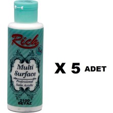 Multi Surface 2100 Beyaz Akrilik Boya 120 cc - 5 Adet