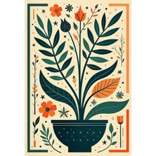 Aktüel Matisse - Boho - Art Deco - Soyut - Doğa ( 3 Lü Çerçevesiz ) Poster - Afiş - Tablo KR2C00021/