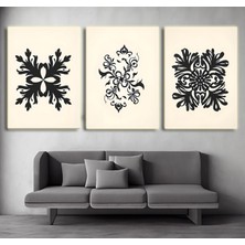 Aktüel Matisse - Boho - Art Deco - Soyut - Doğa ( 3 Lü Çerçevesiz ) Poster - Afiş - Tablo KR2C00303/