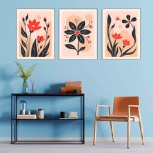 Aktüel Matisse - Boho - Art Deco - Soyut - Doğa ( 3 Lü Çerçevesiz ) Poster - Afiş - Tablo KR2C00775/