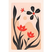 Aktüel Matisse - Boho - Art Deco - Soyut - Doğa ( 3 Lü Çerçevesiz ) Poster - Afiş - Tablo KR2C00775/