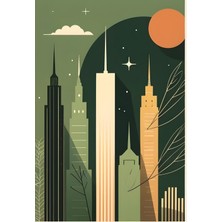 Aktüel Matisse - Boho - Art Deco - Soyut - Doğa ( 3 Lü Çerçevesiz ) Poster - Afiş - Tablo KR2C00154/