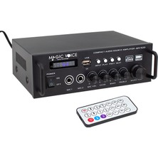 Magıcvoıce MV-520 30W Usb/sd/uk Bluetooth Eko-2 Mik.tda 7377 Li *2 Giriş,uk Lı 220/12V Trafosuz Anfi (4776)