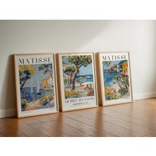 Fark Tanıtım Matisse 3'lü Çerçevesiz Poster, Modern Dekoratif Çerçevesiz Poster, Tablo