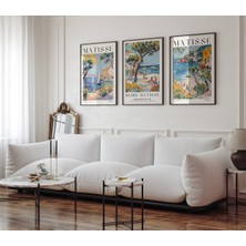 Fark Tanıtım Matisse 3'lü Çerçevesiz Poster, Modern Dekoratif Çerçevesiz Poster, Tablo