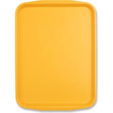 27X36 Plastik Fast Food Servis Tepsisi - Sarı - 10 Adet