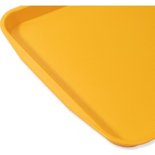 27X36 Plastik Fast Food Servis Tepsisi - Sarı - 10 Adet