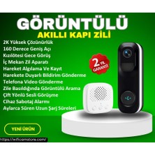 Wificam 2k Kameralı Wifi Akıllı Kapı Zili Geniş Açı Lens-Görüntülü Görüşme-Kayıt-Hareket Algılama