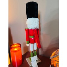 Tarrington House Kurşun Asker 50  cm  Özel Ahşap Kırmızı Fındıkkıran Nutcracker Yılbaşı Figürü