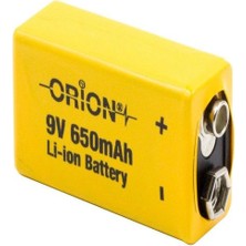 Orion 9V 650MAH Li-Ion Şarj Edilebilir Pil-2 Adet-Erpilsan Elektronik