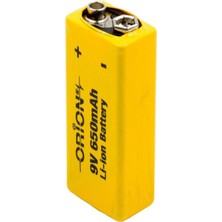 Orion 9V 650MAH Li-Ion Şarj Edilebilir Pil-2 Adet-Erpilsan Elektronik