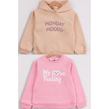 Harika Kids Kız Çocuk 2'li Paket Basic Sweatshirt