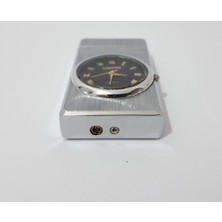 Lighter Metal Saatli Çakmak Cep Saati ve Çakmak 7x3.5x1 cm
