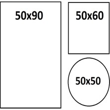 Lüx Armoni Embos 3'lü Banyo Halısı Klozet Takımı  -- 50X90--50X60--50X50(YUVARLAK)