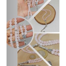 Pembe Kuvars Taşı 99LUK Tesbih 6mm (1254)