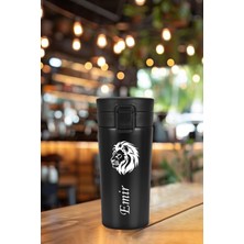 Hadgift kişiye  ısimli baskılı termos filtreli 304 paslanmaz çelik çift katmanlı sızdırmaz 380 ml termos