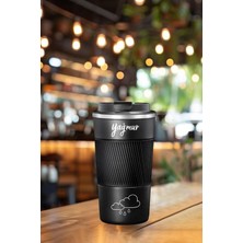 Hadgift kişiye  ısim baskılı 500 ml çift katmanlı 304 paslanmaz çelik termos mug