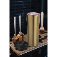 Hadgift kişiye  ısim baskılı 500 ml çift katmanlı 304 çelik kaydırmaz taban araç termos mug coffee