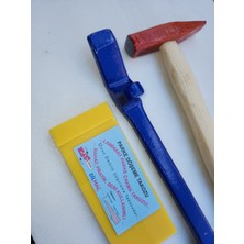 İnan Yapı Laminant Parke Usta Seti Kestamid Döşeme Takozu 2 cm x 17 cm - Çekiç 500 Gr ve Çektirme Demiri 3 x 32 cm