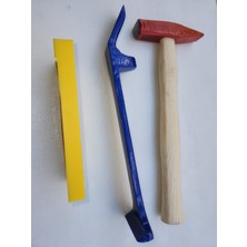 İnan Yapı Laminant Parke Usta Seti Kestamid Döşeme Takozu 2 cm x 17 cm - Çekiç 500 Gr ve Çektirme Demiri 3 x 32 cm