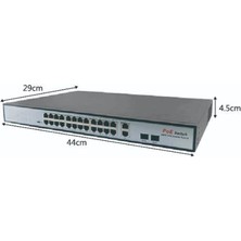 URANIUM POE-2421SFP-300W 24 PORT 10/100+2X GIGABIT UPLINK +1XSFP 250 METRE POE RACKMOUNT SWITCH (REALTEK CHIPSET)