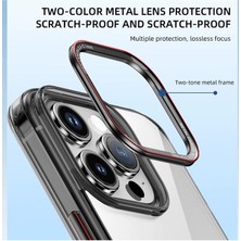 3gen Case Apple iPhone 15 Pro Uyumlu Kamera Çevresi ve Tuş Takımı Metal Antişok Darbe Emici Sert Silikon Kılıf