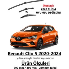 Renault Clio 5 2020-2024 Ön ve Arka Muz Silecek Takımı