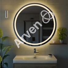 LED Işıklı Yuvarlak Banyo Aynası Makyaj Aynası Dekoratif Ayna