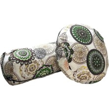 Remege Mandala Yoga Meditasyon Minderi ve Yoga Bolster Minderi Ikili Set