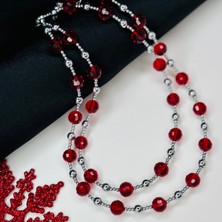 By Song Jewelry Kırmızı Kristal Kolye, Yeni Yıl Kolyesi