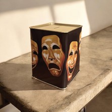 Kumbara, Tiyatro Maskesi Desenli Kumbara, Siyah Gold Kumbara,