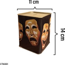 Kumbara, Tiyatro Maskesi Desenli Kumbara, Siyah Gold Kumbara,