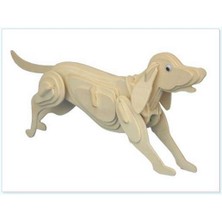 3D Ahşap Puzzle - Köpek