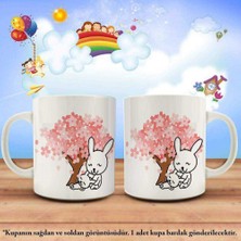 Asilmeydan Anne ve Bebek Tavşan Çocuk Kupa Bardak - Hediyelik