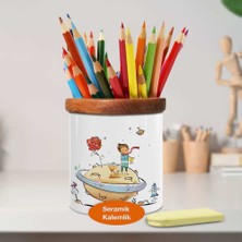 Asilmeydan Çizimsel Karakter Küçük Prens Ahşap Seramik Kalemlik -739100997