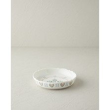 English Home Retro Paisley New Bone China Çukur Tabak 19 cm Beyaz - Mavi