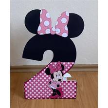 Okart Tasarım Minnie Mouse “2” Masaüstü Ayaklı Pano
