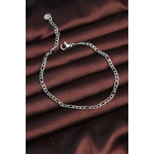 Skygo 316L Çelik Gümüş Renk Kuş Gözü Erkek Zincir Bileklik - TJ-EB3680