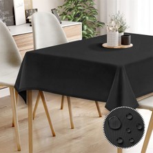 Monolisse Canvas Sıvı Geçirmez Leke Tutmaz Siyah Masa Örtüsü