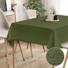 Monolisse Canvas Sıvı Geçirmez Leke Tutmaz Koyu Haki Masa Örtüsü