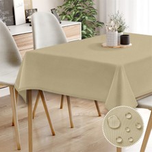 Monolisse Canvas Sıvı Geçirmez Leke Tutmaz Bej Masa Örtüsü
