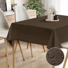 Monolisse Canvas Sıvı Geçirmez Leke Tutmaz Koyu Kahve Masa Örtüsü