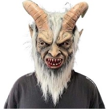 Erkek Krampus Demon Maskesi Film Cosplay Koyun Boynuzu Şeytan Kafa Kapağı (Yurt Dışından)