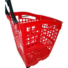 Brio Alışveriş Plastik Market Sepeti 70 Lt Tekerlekli