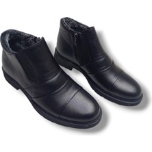 Growish GR0247  Deri Içi Kürk Miflon Kaydırmaz Taban Bağcıksız Kolay Giyim Bot